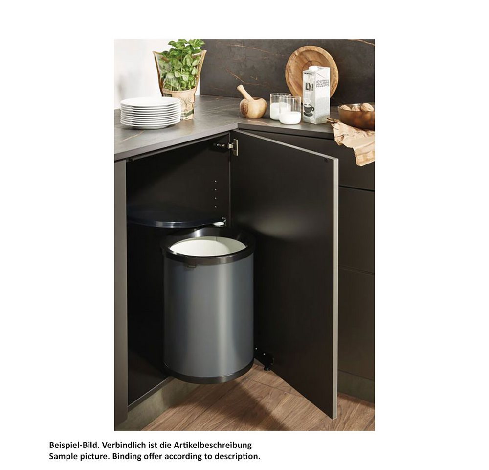 WESCO Einbaumülleimer Abfallsammler Rondo 6 CH, anthrazit/schwarz matt Bild 2
