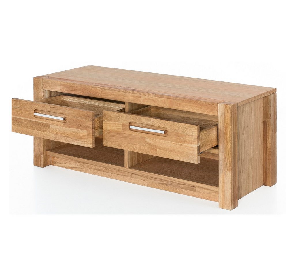 bv-vertrieb Garderobenschrank Garderobenbank Wildeiche 2 Schubkästen und 2 offenen Fächern #4058 Bild 3