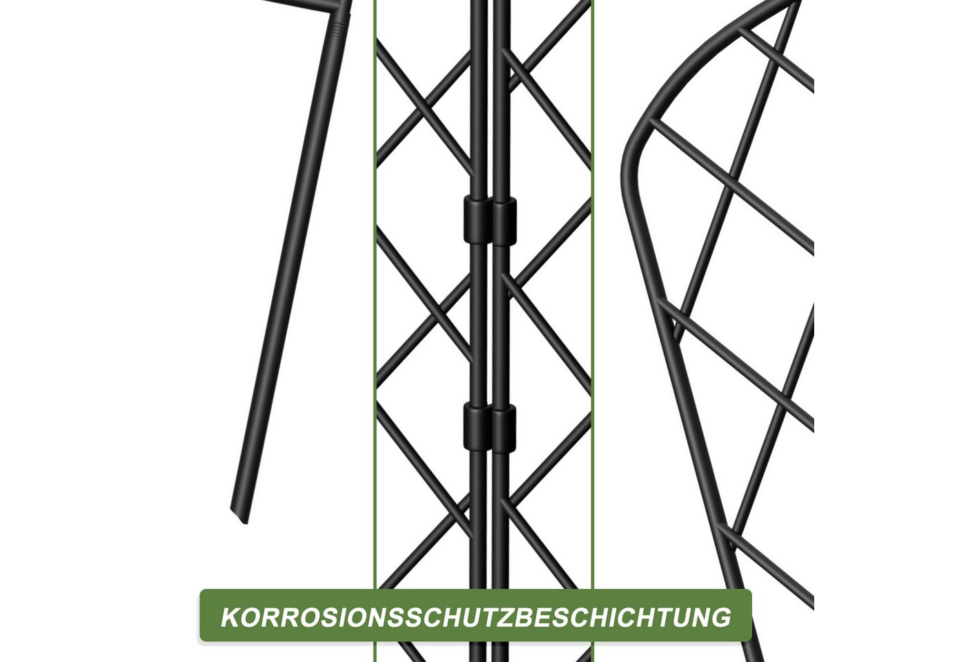 FIVMEN Gartenzaun Tierbarriere Zaun aus Metall Dekorativer Hundezaun Outdoor Tier, (10pcs/25pcs), Outdoor Tier Barriere für Tierbarriere 60 x 32cm (Rhombus) Bild 4