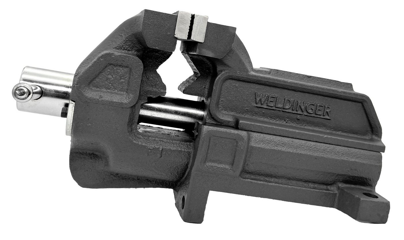 WELDINGER Schraubstock Schraubstock pro 100 mm leichtgängig feste Basis Rohrspannbacken, 1-St., extrem belastbar, Backen abnehmbar, Rohrspannbacken Bild 2