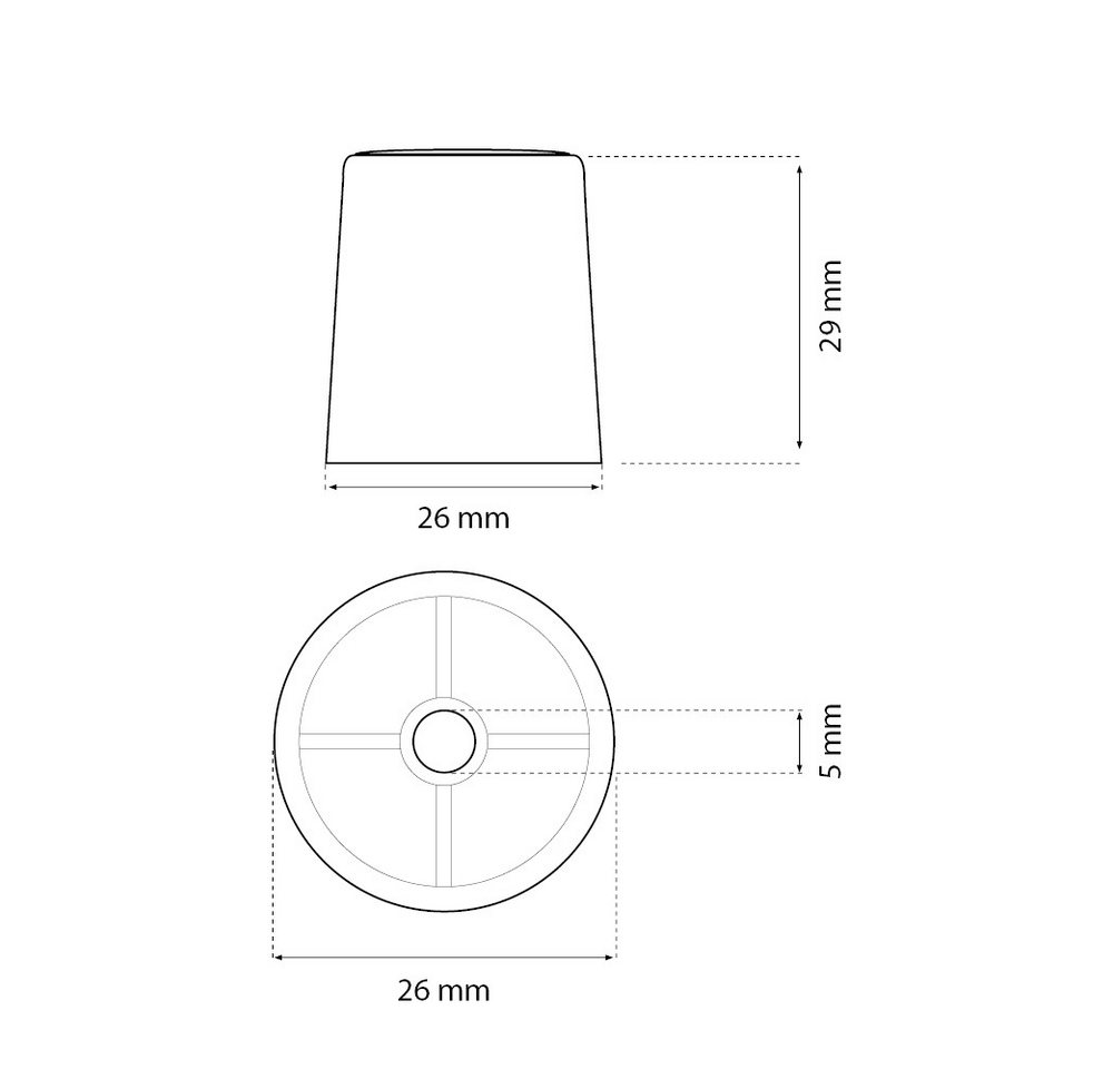 sossai® Türstopper Bodenstopper / Wandstopper NTS2 - BERND (5 St), Farbe: Braun