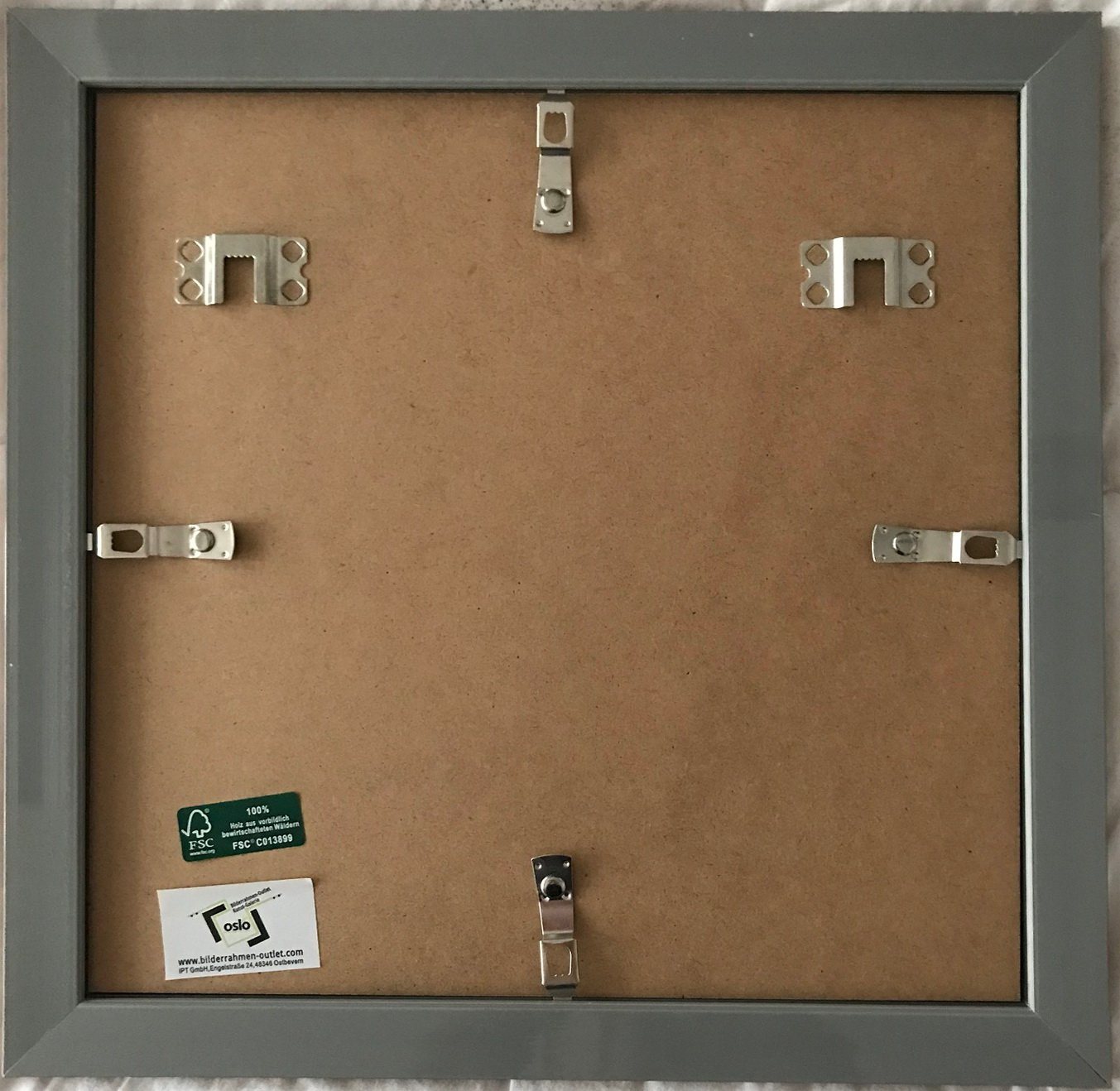 Oslo MasterLine Einzelrahmen Bilderrahmen Kunststoff quadratisch Innenleiste glänzend Echtglas B+H, (30x30} {40x40} {50x50), 40 x 40 cm gold Echtglas - FSC-zertifiziert - Quadrat Bild 2
