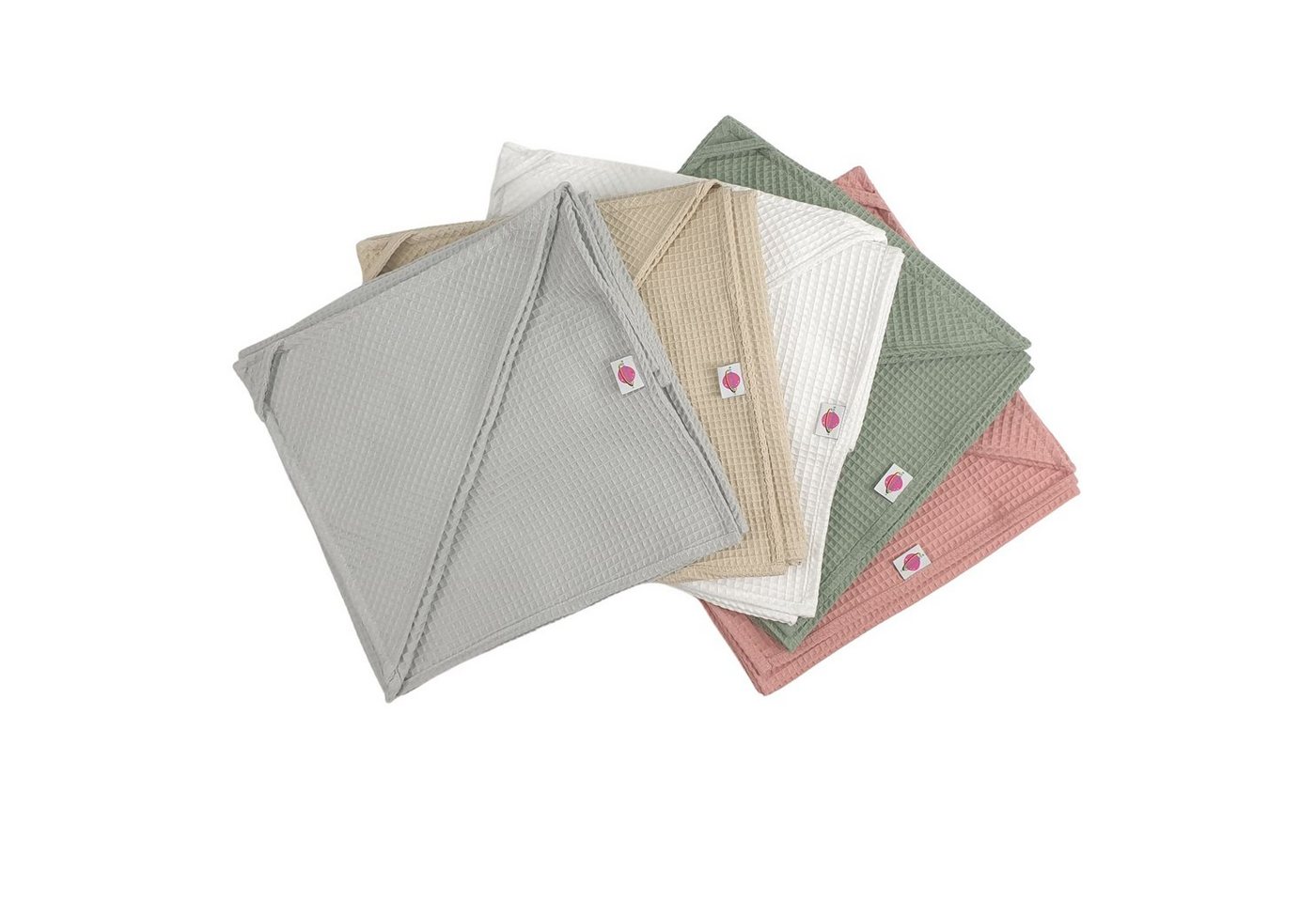 Babymajawelt Badetuch Kapuzen - Badetuch 120x120 cm Waffel, Kinderbadetuch, Waffelpique (1-St), 100% Baumwolle, XXL Format, Besonders Zart, Made in EU