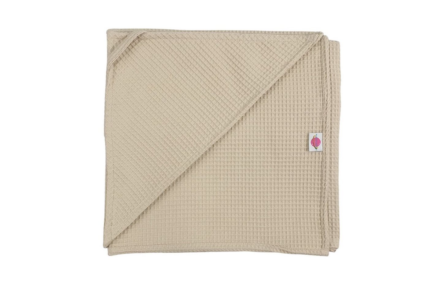 Babymajawelt Badetuch Kapuzen - Badetuch 120x120 cm Waffel, Kinderbadetuch, Waffelpique (1-St), 100% Baumwolle, XXL Format, Besonders Zart, Made in EU Bild 4