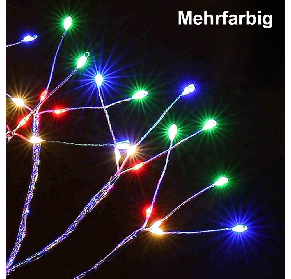 MUPOO LED Baum Künstlicher LED Bonsai Tischleuchte Dekolicht, USB-/Batterie-betrieben, 108 LEDs Kupferdrahtbaum, LED fest integriert, mit Touch-Schalter Bild 5