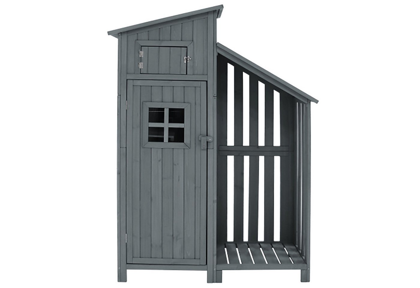 Sweiko Gerätehaus Gartenschrank,BxT: 124x46 cm, BxTxH:124x46x174cm, (Holzhütte, 1 St., Gartenhaus),Schwarz Bild 5