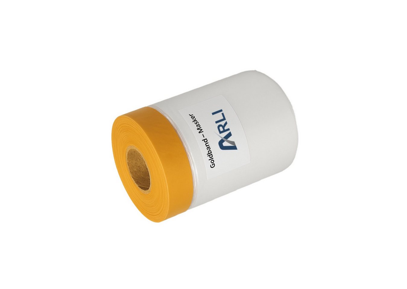 ARLI Abdeckfolie 2x Goldband Masker 550 mm x 25 m, 0,01 mm Stärke, für Malerfolie, Abdeckfolie mit Klebeband, (2er, 2-St., Set), Abdeckfolie Malerfolie Baufolie Tape Bild 2
