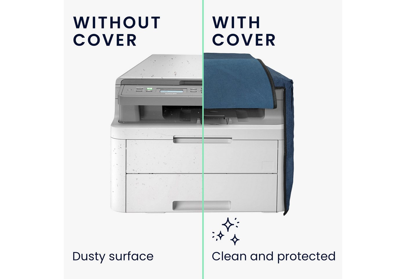 kwmobile Abdeckhaube Printer Hülle für Brother DCP-L3510CDW / L3710CW / L3730CDN / L3750CDW, Printer Cover aus Leinen Staubschutzhülle für Drucker Bild 2