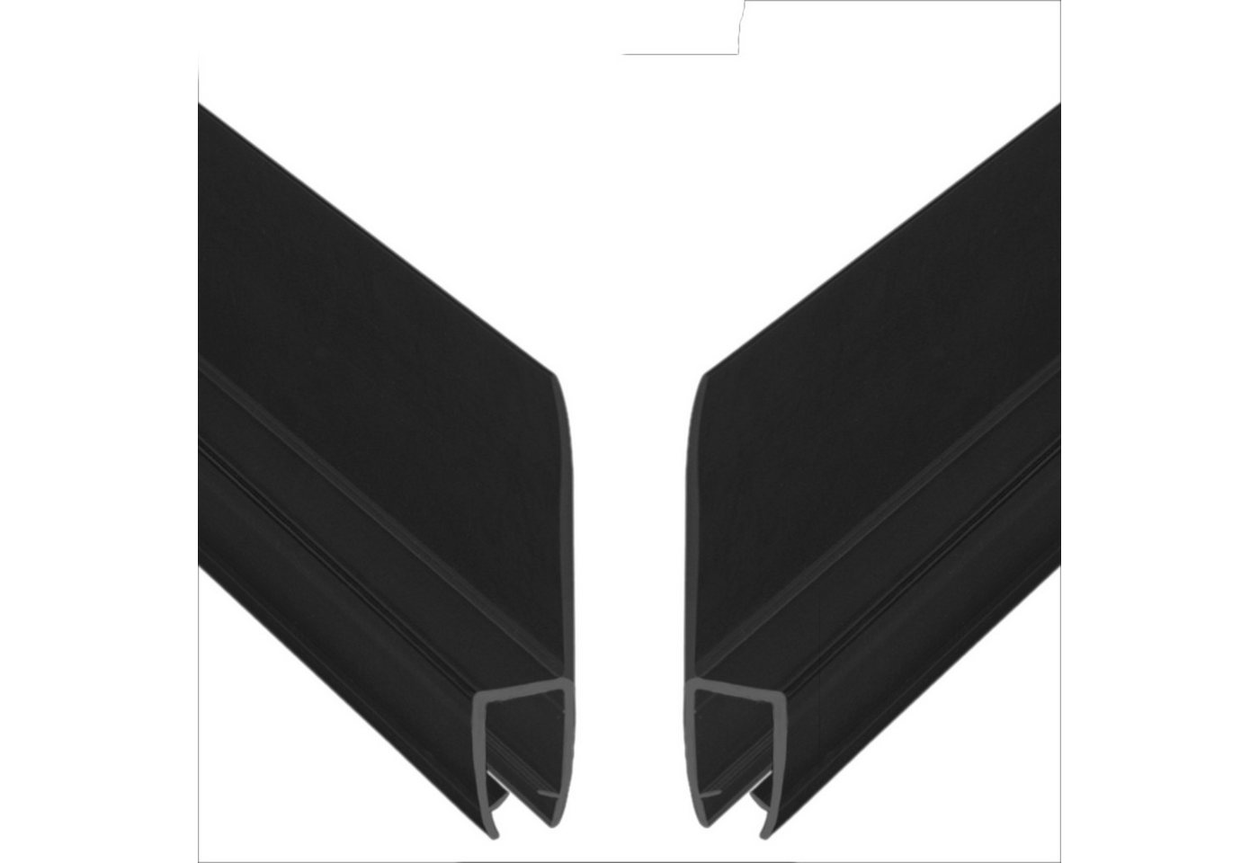 WITEN&NOCK Duschdichtung 2er Set schwarze Ersatzdichtung mit extra langer Dichtfahne 5-6mm, L: 50 cm, (2-St) Bild 3