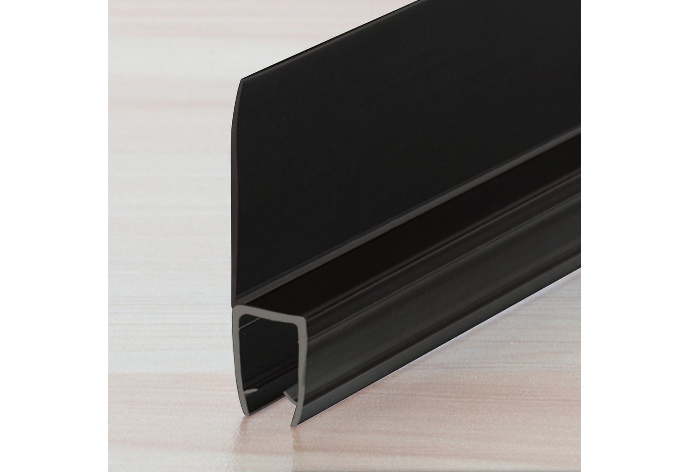 WITEN&NOCK Duschdichtung 2er Set schwarze Ersatzdichtung mit extra langer Dichtfahne 5-6mm, L: 50 cm, (2-St) Bild 5