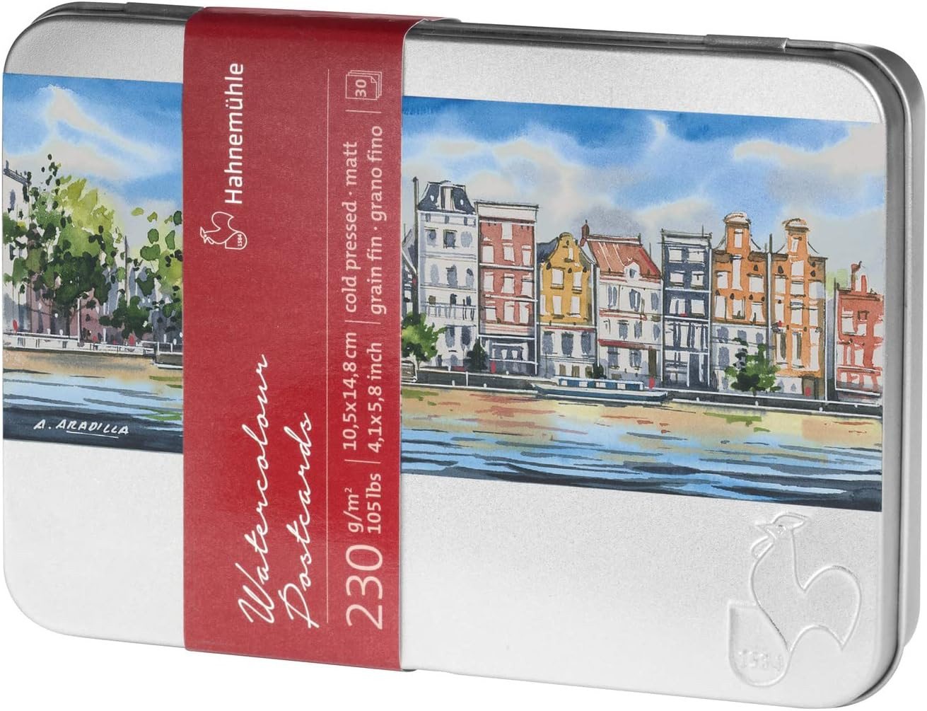 Hahnemühle Aquarellpapier Watercolour Postcards, 10,5x14,8cm, 230g/m², Cold Pressed, 30 Blatt Bild 2