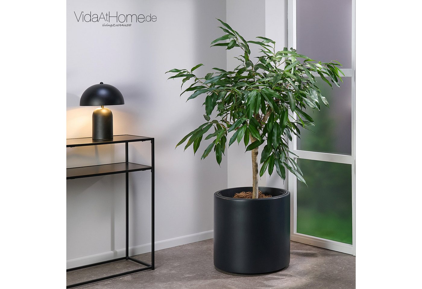 VidaAtHome.de Blumentopf Pflanzgefäß BATOS ø 47er mit Bewässerungseinsatz