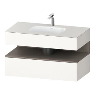 Duravit Einbauwaschtisch-Möbel-Set Qatego 100x55x60cm, ba m/we m, Kon-WTU, B