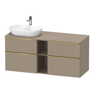 Duravit Waschtischunterschrank D-Neo 140x55cm, 2 SBK, 2 A, B L, g pol/Leinen