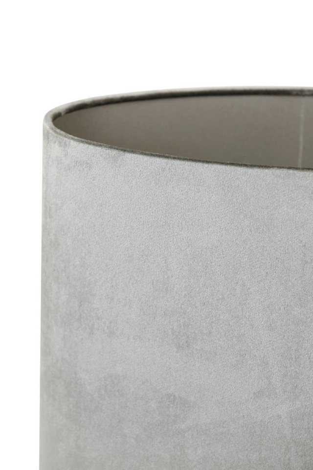 Dirk Davids Leuchten GmbH Lampenschirm Lampenschirm für Tischleuchte Oval Velours Zink Taupe 38-38-19cm Bild 3