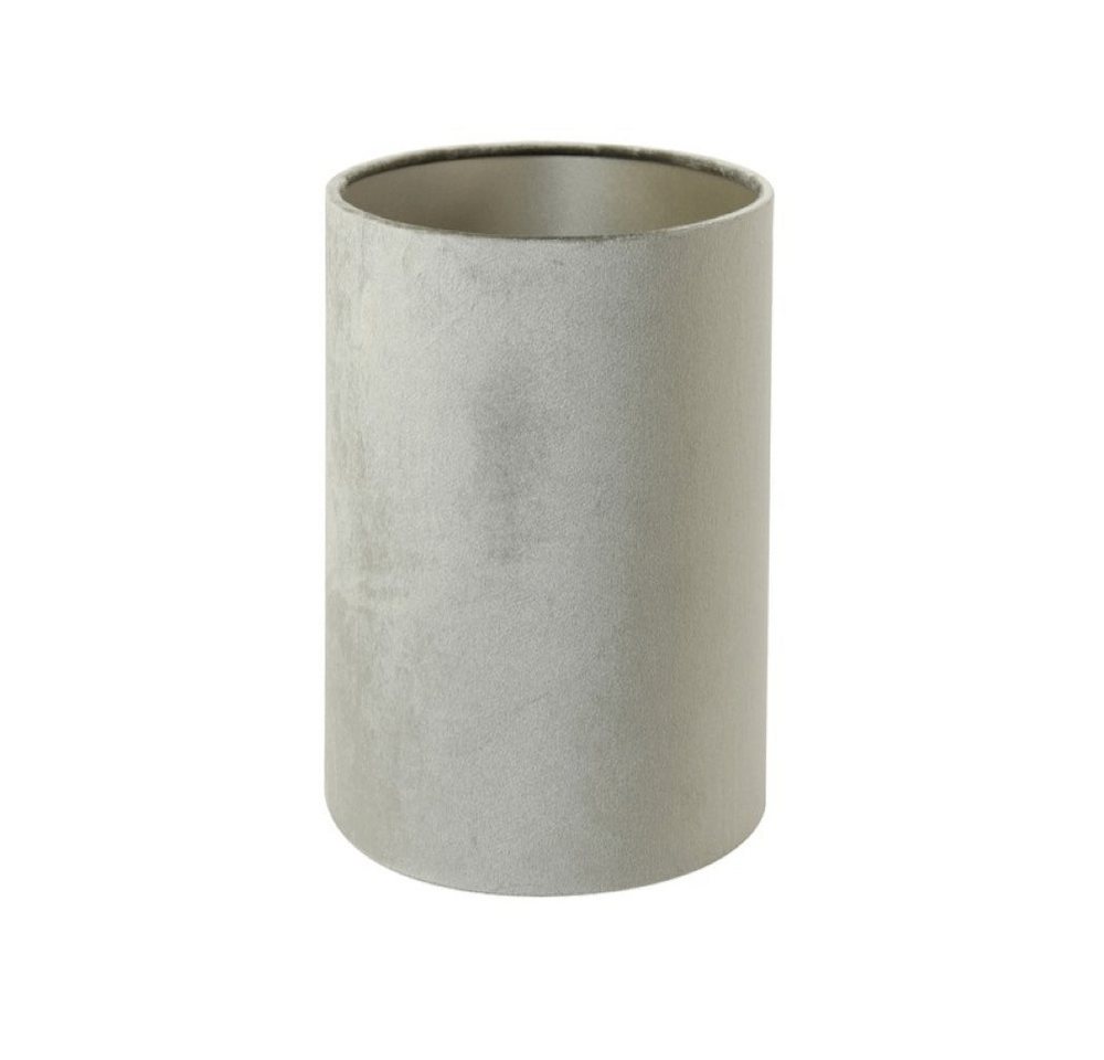 Dirk Davids Leuchten GmbH Lampenschirm Lampenschirm für Tischleuchte Oval Velours Zink Taupe 38-38-19cm Bild 4