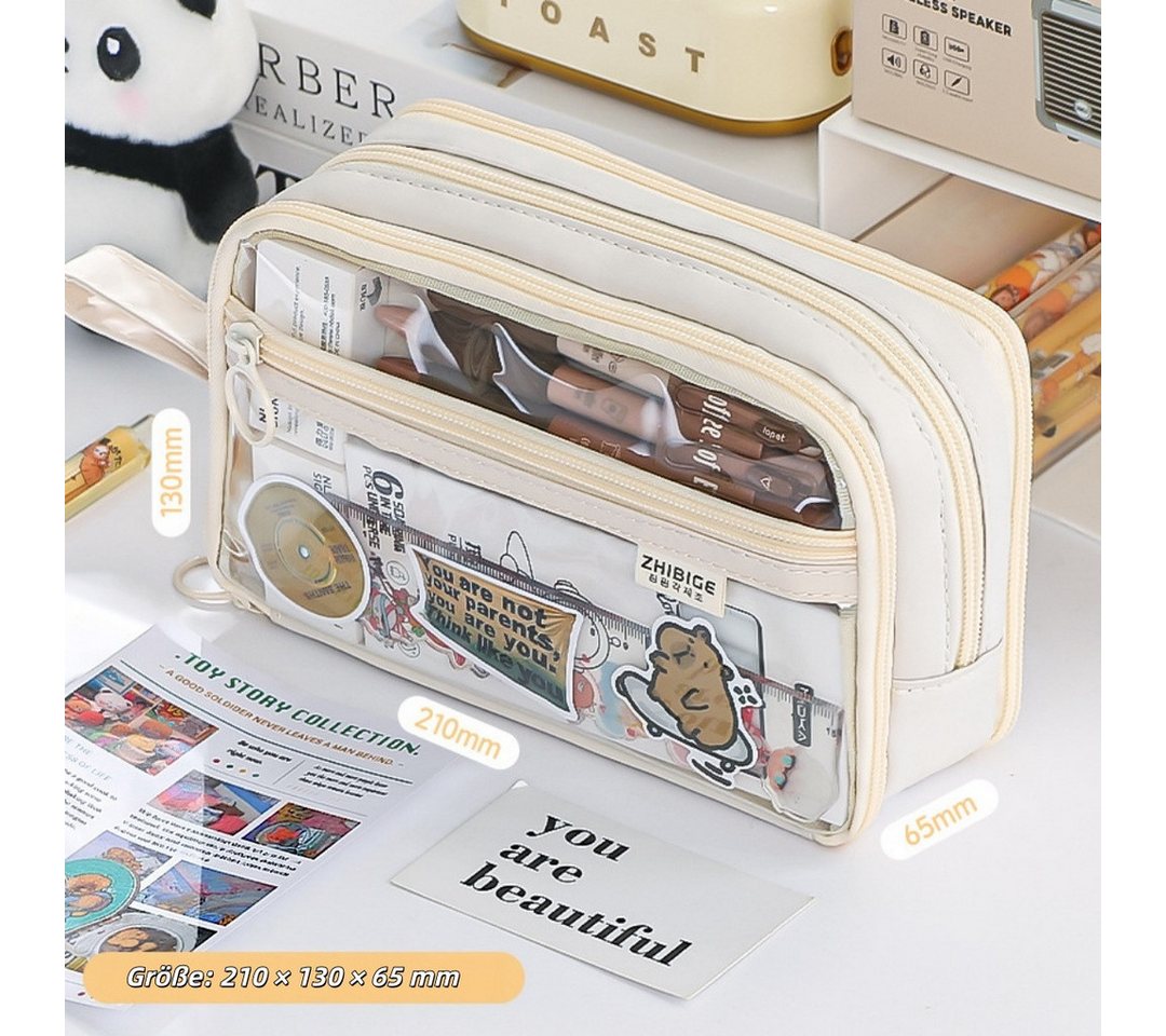 nsihing Federmäppchen kawaii Federmappe mit großer Kapazität, (Mäppchen für Mädchen, Jungen und Erwachsene), ideal für Schule, Hochschule und Büro Bild 2