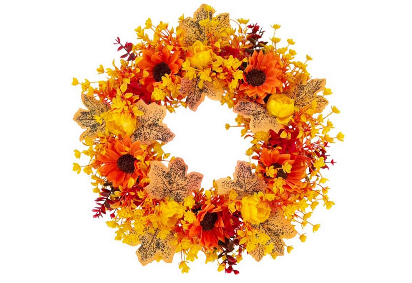 Sorvyzxn Dekokranz Künstlicher Herbst-Erntedank-Kranz,Herbst-Haustürkranz Bild 3