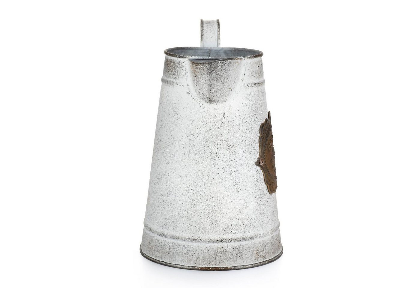 Moritz Gießkanne Gießkanne Zink mit Metallplakette Retro Design (Gießkanne), Dekoration Deko Blumentopf Umtopf Trockenblume Topf Übertopf Kanne Bild 2
