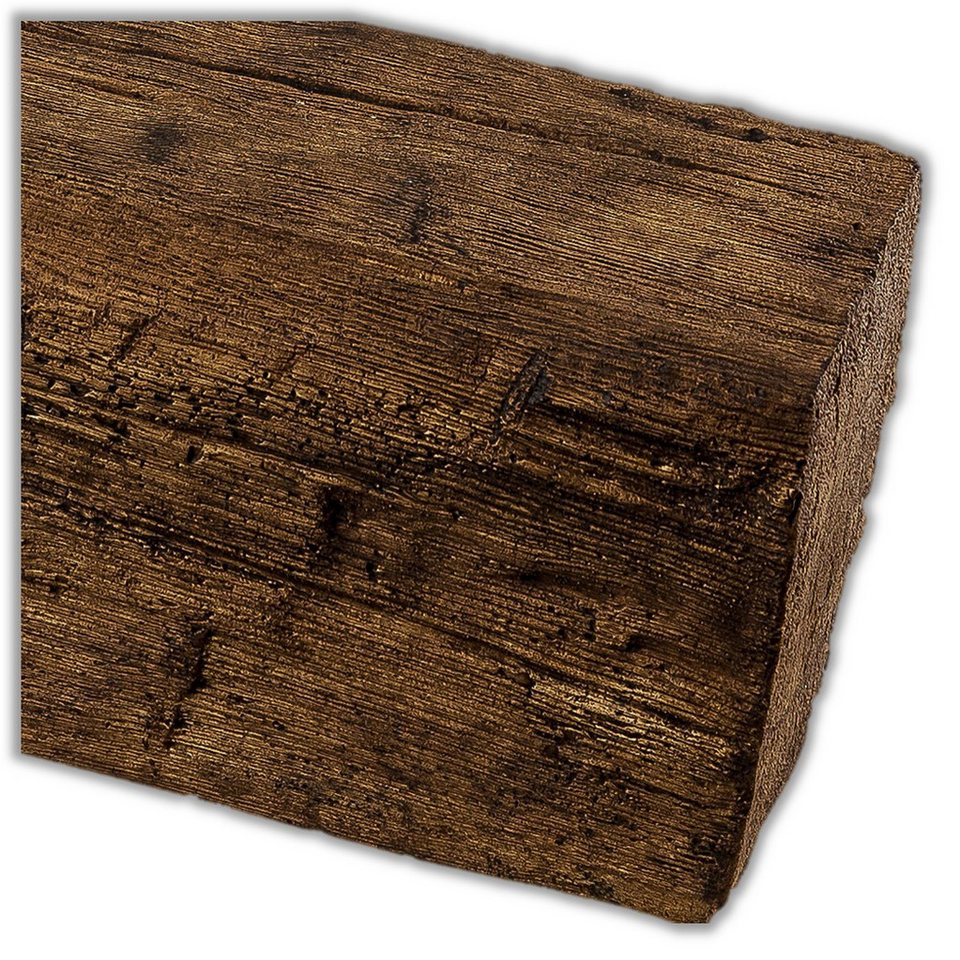 Homestar Deckenleiste Deckenbalken Holzimitat Eiche, 20 x 13 cm, Länge 4 m, einfache Montage durch kleben, Polyurethan, preiswerte Alternative zu Echtholz-Balken Bild 3