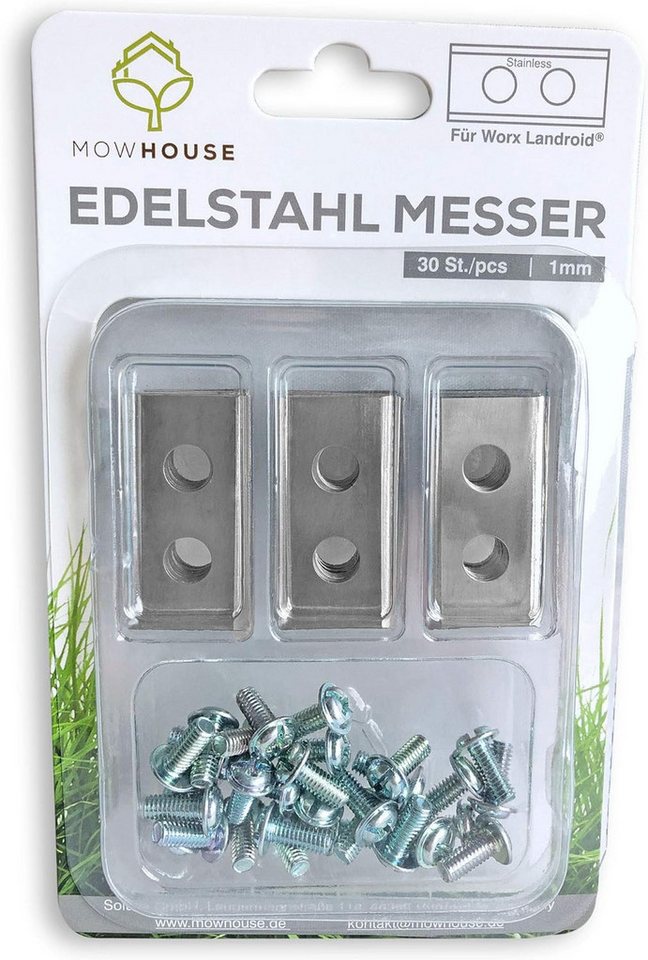 MOWHOUSE Mährobotermesser Ersatzmesser für Worx Landroid Mähroboter Ersatzklingen Messer Klingen (30-St), sehr scharf Bild 4