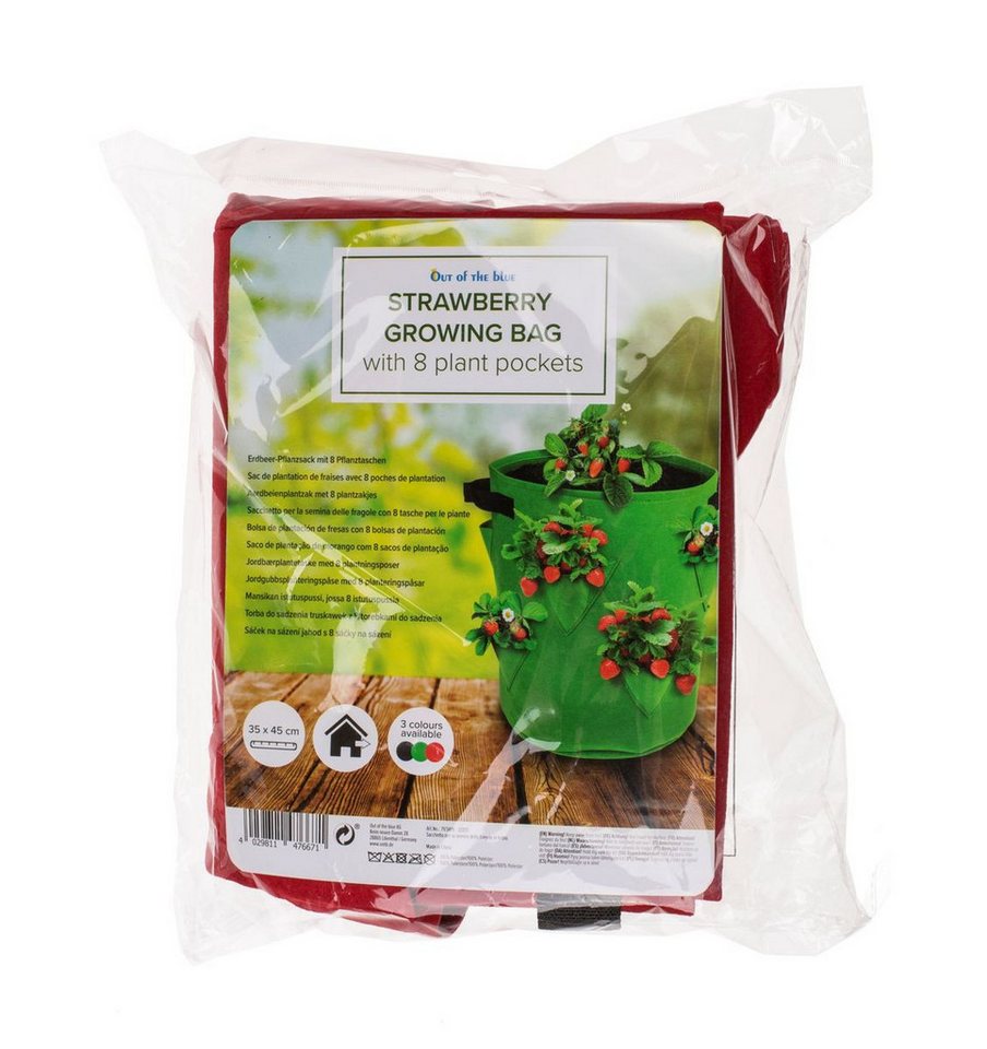 OOTB Anzuchttopf Erdbeer-Pflanzsack Filz 8 Pflanztaschen ca. 35 x 42 cm, wiederverwendbar Bild 2