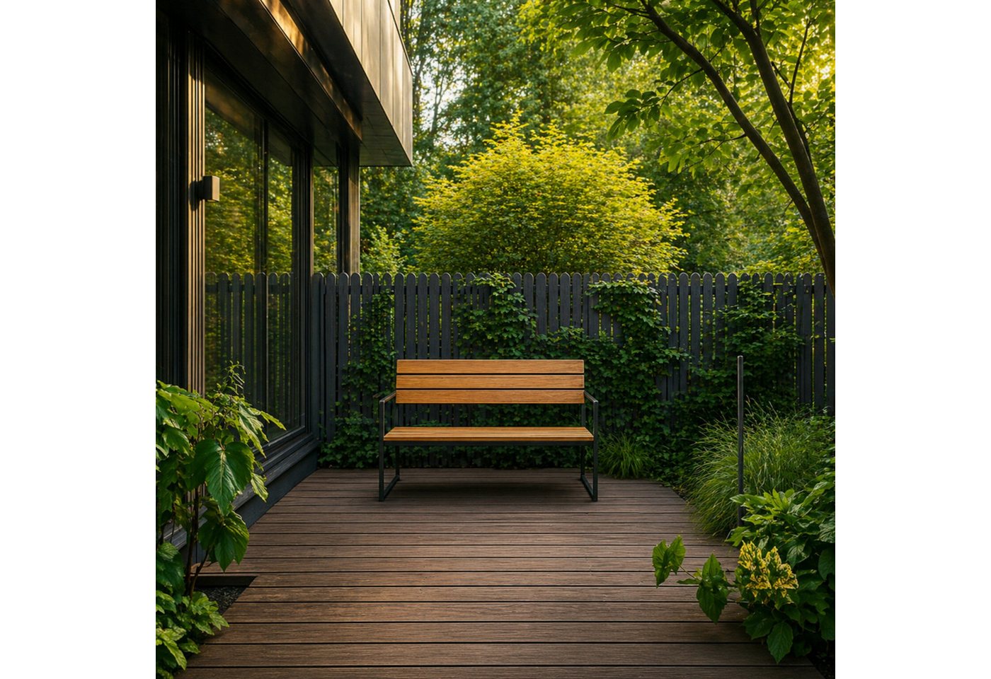 QLS Holzzaun 1 Stk. Zaunlatte 100 cm in 3 Farben, Holz Brett Kiefer Fichte Gehobelt Gartenzaun Bild 3