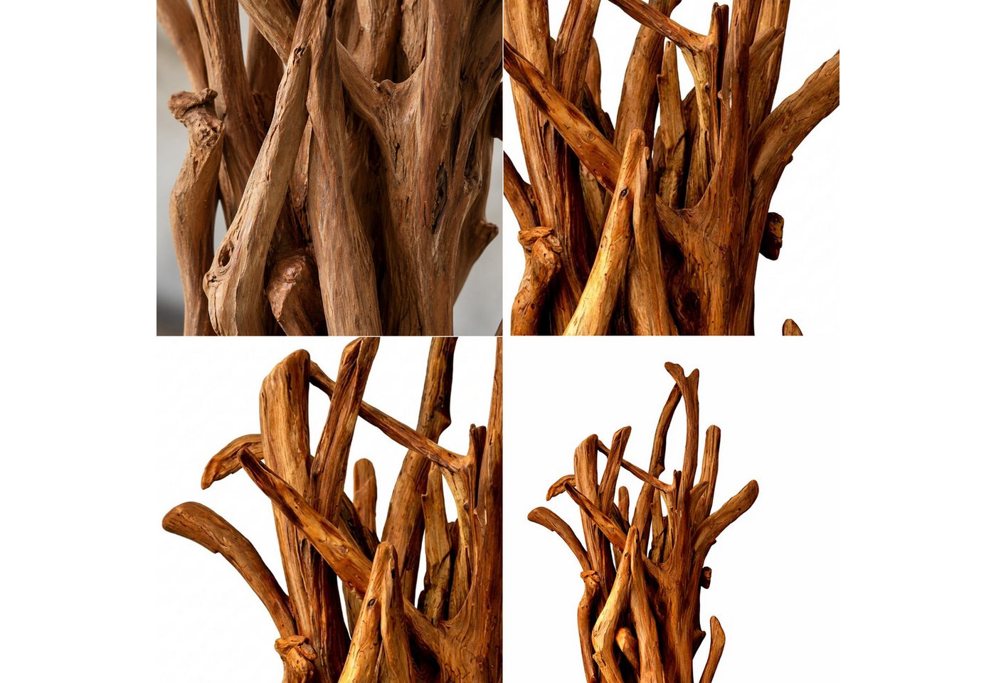 Möbel Bressmer Tischleuchte ACE Holz Tischlampe,Natur Handgefertigt tischleuchte treibholz 60cm