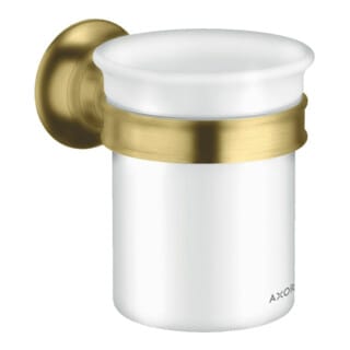hansgrohe Zahnputzbecher Axor Montreux Gl., Ha. Met., Wandmont., brushed brass