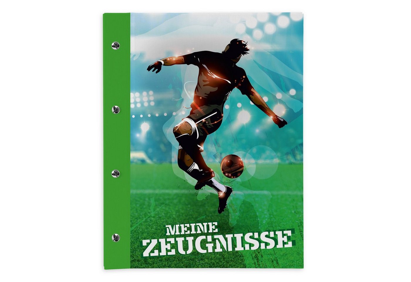itenga Organisationsmappe itenga Zeugnismappe A4 mit Schraubverschluss Motiv Fußball Bild 2