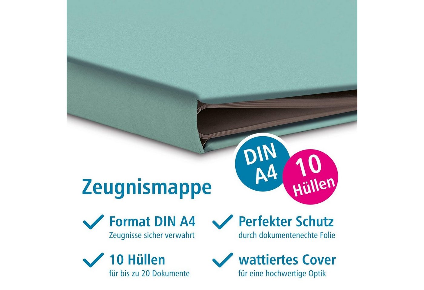 itenga Organisationsmappe itenga Zeugnismappe mintgrün DIN A4 Bild 2