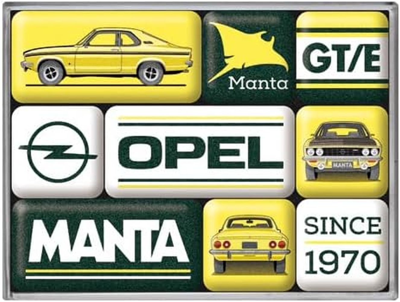 Nostalgic-Art Magnet 9tlg. Magnetset - Opel - Manta