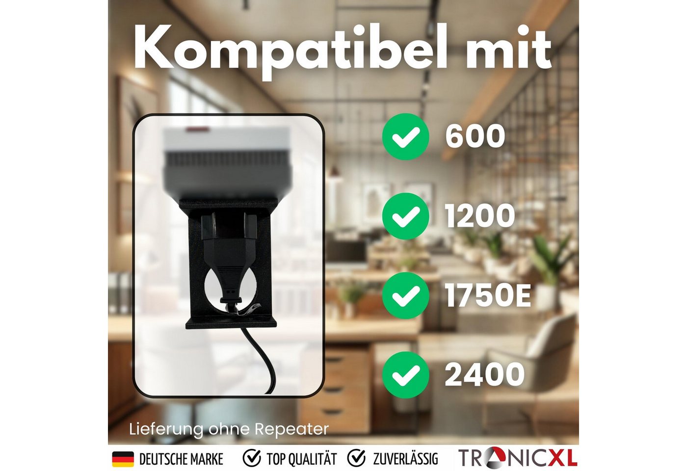 TronicXL Wandhalter 2m Verlängerung Wandhalterung für W-LAN Repeater für Fritz Repeater, (600 1200 1750E 2400 für AVM Fritz! Halterung), Wandhalter Wand Montage WLAN Verstärker Bild 3