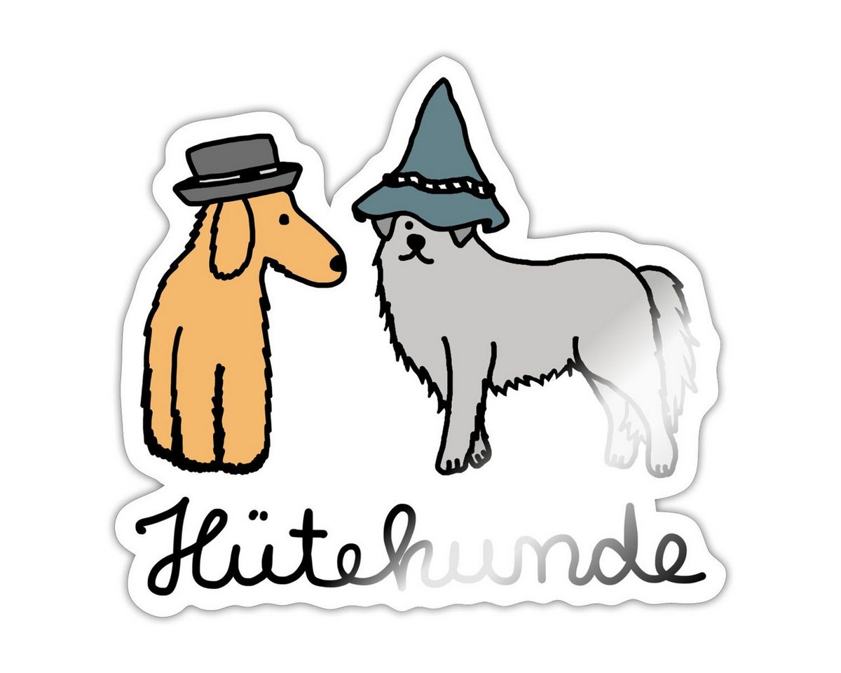 Spreadshirt Aufkleber Hütehunde Hunde Wortspiel Sticker Aufkleber