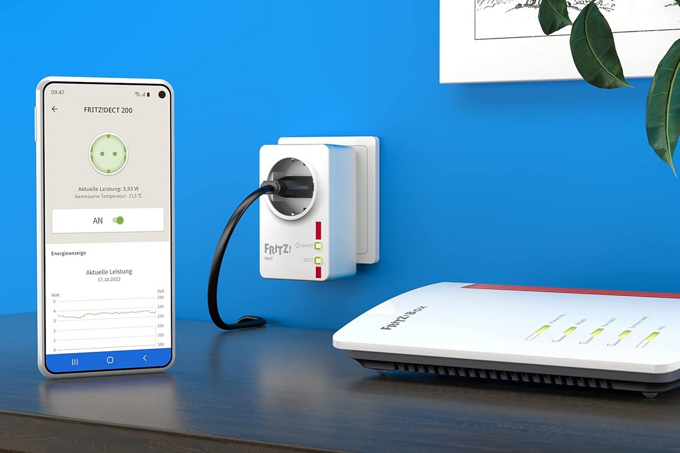 Fritz! Steckdose FRITZ!DECT 200 Smart Home intelligente Steckdose, Steuerung per PC, Notebook, FRITZ!Fon, Smartphone oder Tablet Bild 3