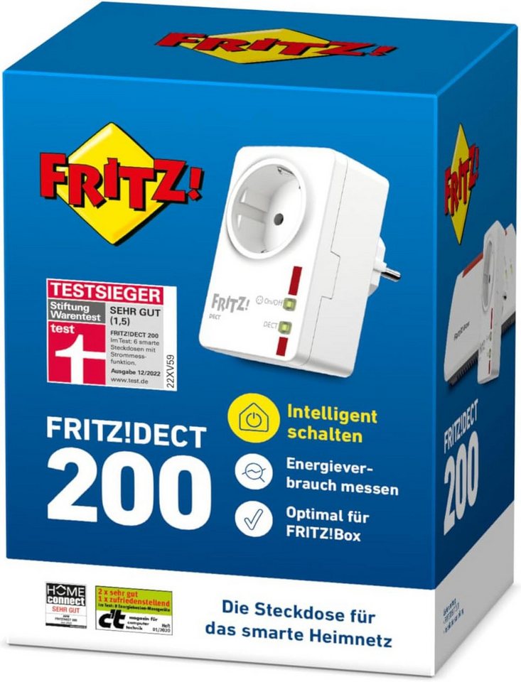 Fritz! Steckdose FRITZ!DECT 200 Smart Home intelligente Steckdose, Steuerung per PC, Notebook, FRITZ!Fon, Smartphone oder Tablet Bild 4
