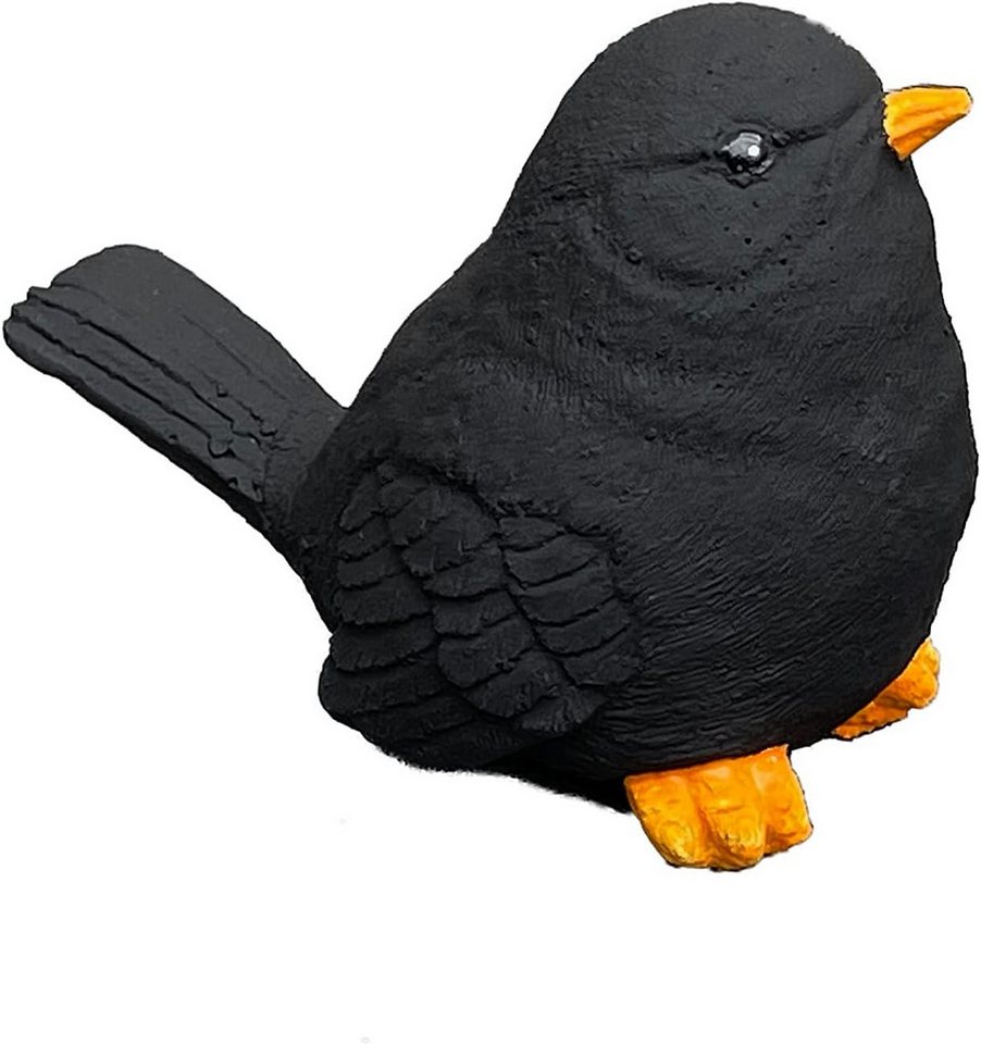 Stone and Style Gartenfigur Frostfeste Steinfigur Amsel Vogel