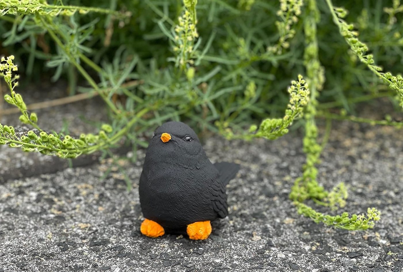 Stone and Style Gartenfigur Frostfeste Steinfigur Amsel Vogel Bild 4