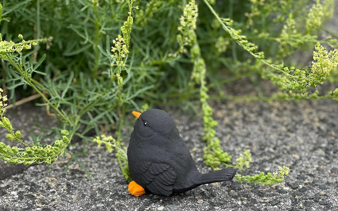 Stone and Style Gartenfigur Frostfeste Steinfigur Amsel Vogel Bild 5
