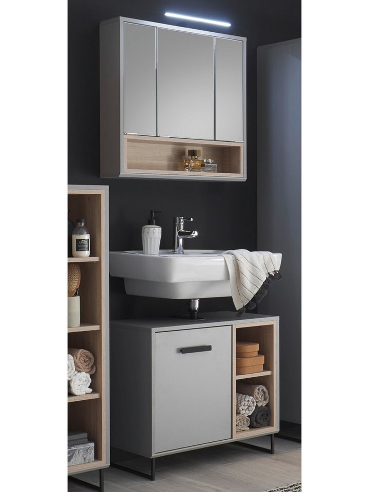 moebel-dich-auf Badmöbel-Set TOURS, (Set 4, Spiegelschrank, Waschbeckenunterschrank) Bild 5