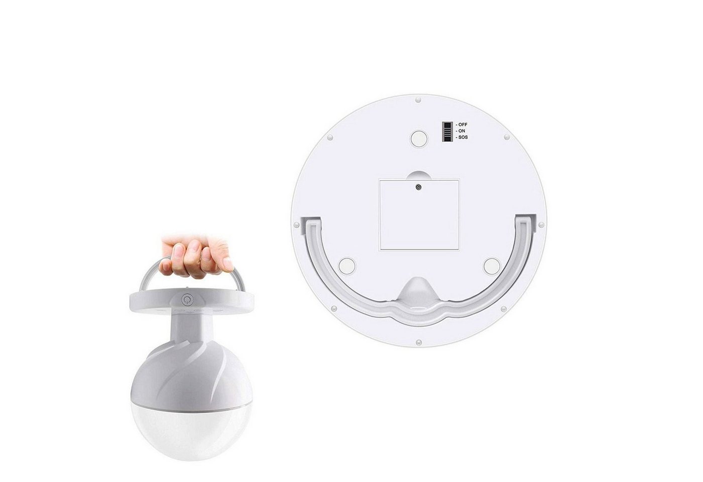 FeinTech LED Tischleuchte LTL00201 mit Akku, LED fest integriert, Tageslichtweiß, warmweiß, kaltweiß, Integr. USB-Powerbank