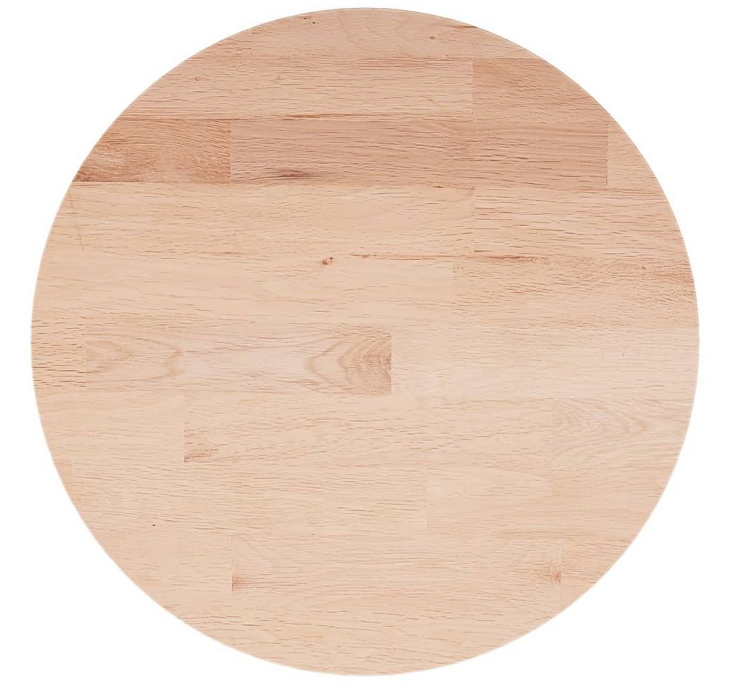 furnicato Tischplatte Runde aus massivem Eichenholz 30 x 1,5 cm mittelbraun (1 St), Unbehandelte Tischplatte als Platte für Beistelltisch oder Regal