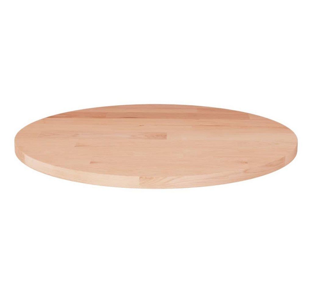 furnicato Tischplatte Runde aus massivem Eichenholz 30 x 1,5 cm mittelbraun (1 St), Unbehandelte Tischplatte als Platte für Beistelltisch oder Regal Bild 4