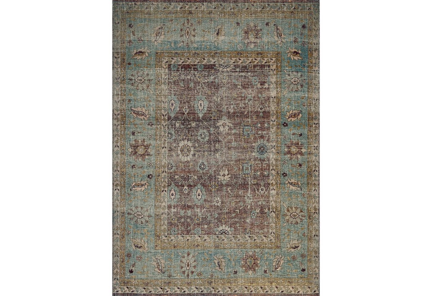 Bamyum Teppich Enber Teppich mit Chenille-Druck, Waschbarer, Antibakteriell Teppich, Einzelstück Bild 5
