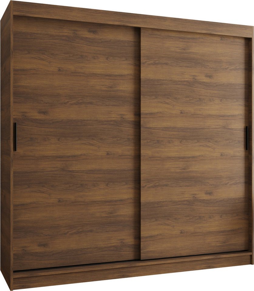 ABIKS MÖBEL Schwebetürenschrank RUBINO T 200 Schlafzimmerschrank mit Schiebetüren Kleiderstange Regale Bild 3