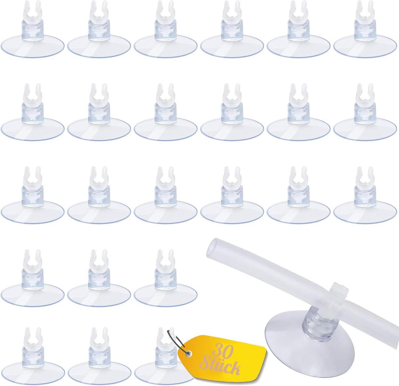 FELIXLEO Saugnapfträger 30 Stück Aquarium Saugnapf Clips, Aquarium Saugnapf Halter Bild 4