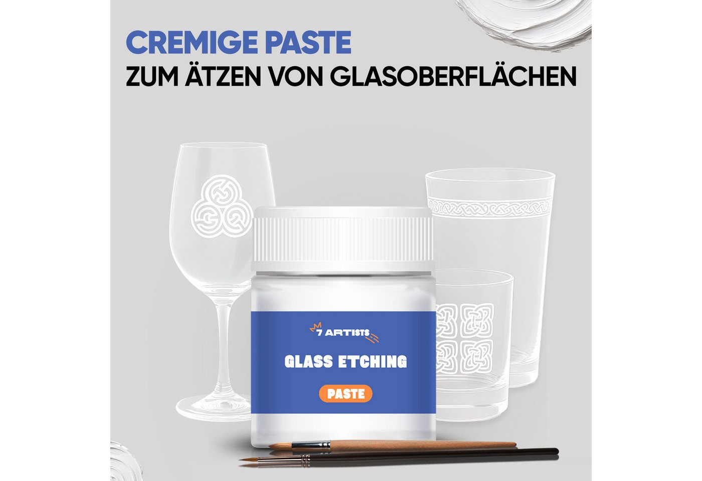 7 Artists Malpaste 7 Artists Ätzpaste für Glas 50 ml Glasätzcreme Glass Etching Cream