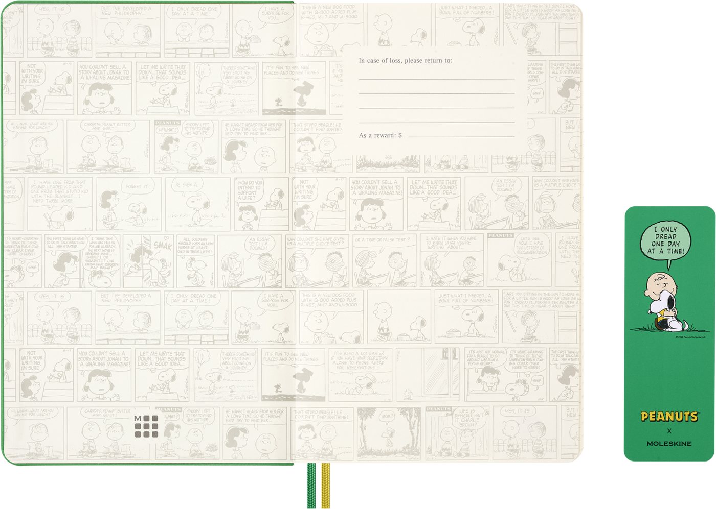 MOLESKINE Buchkalender, MOLESKINE 12 MONATE TAGESKALENDER 2026 - FESTER EINBAND - L/A5 - Grün