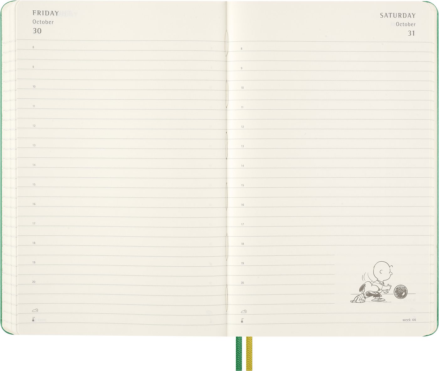 MOLESKINE Buchkalender, MOLESKINE 12 MONATE TAGESKALENDER 2026 - FESTER EINBAND - L/A5 - Grün Bild 4