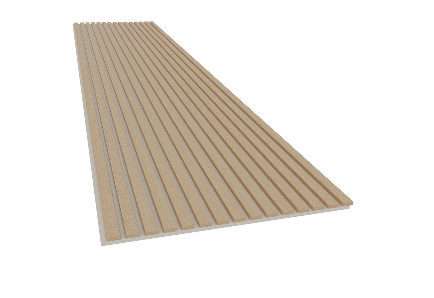 tktrading24 Wandpaneel Akustikpaneel Holzfurnier heller Eiche - 2700x600 mm - heller PET-Filz, BxL: 12x15 cm, (1-tlg) Bild 4